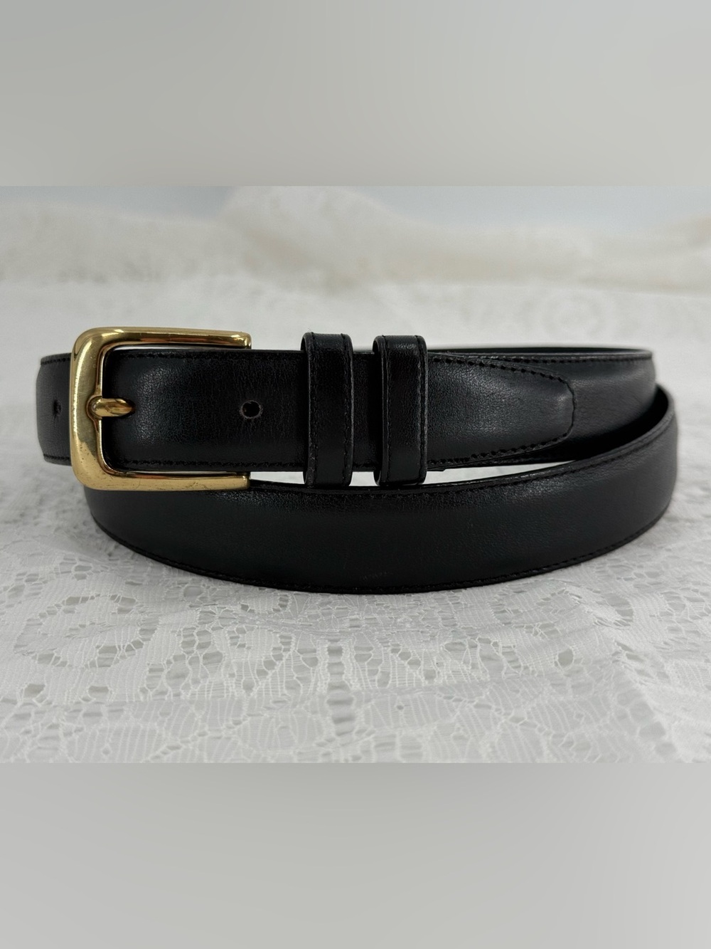 Leegin Club International Vintage Men’s Black Leather Belt 36